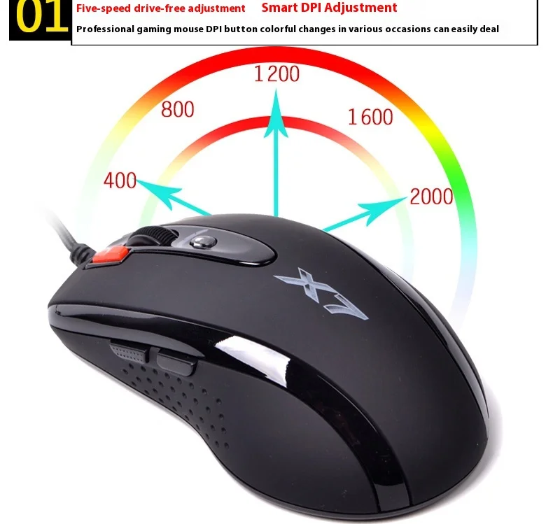 A4TECH Bloody X7-710K Mouse Wired Single-mode Quick Response Low Latency Gaming Mouse PC Office Accessory World of Warcraft Mice for Gaming Mouse