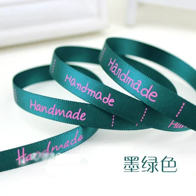10mm Handmade Printed Silk Satin Ribbon Christmas Ribbons Decorative Gift Packing Wedding Crafts 2meters/lot