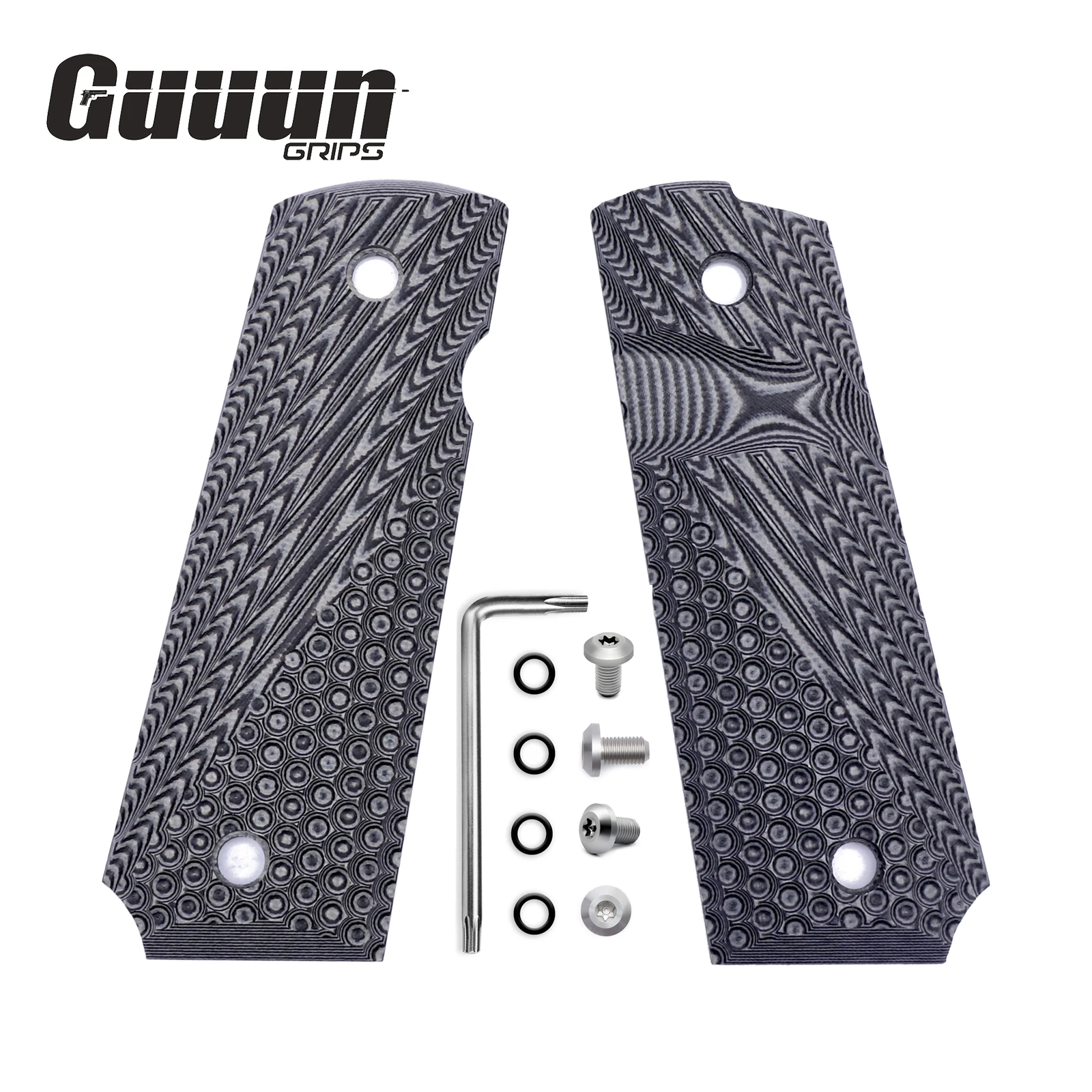 Guuun 1911 Grips G10 Full Size Government Commander Grip OPS Texture