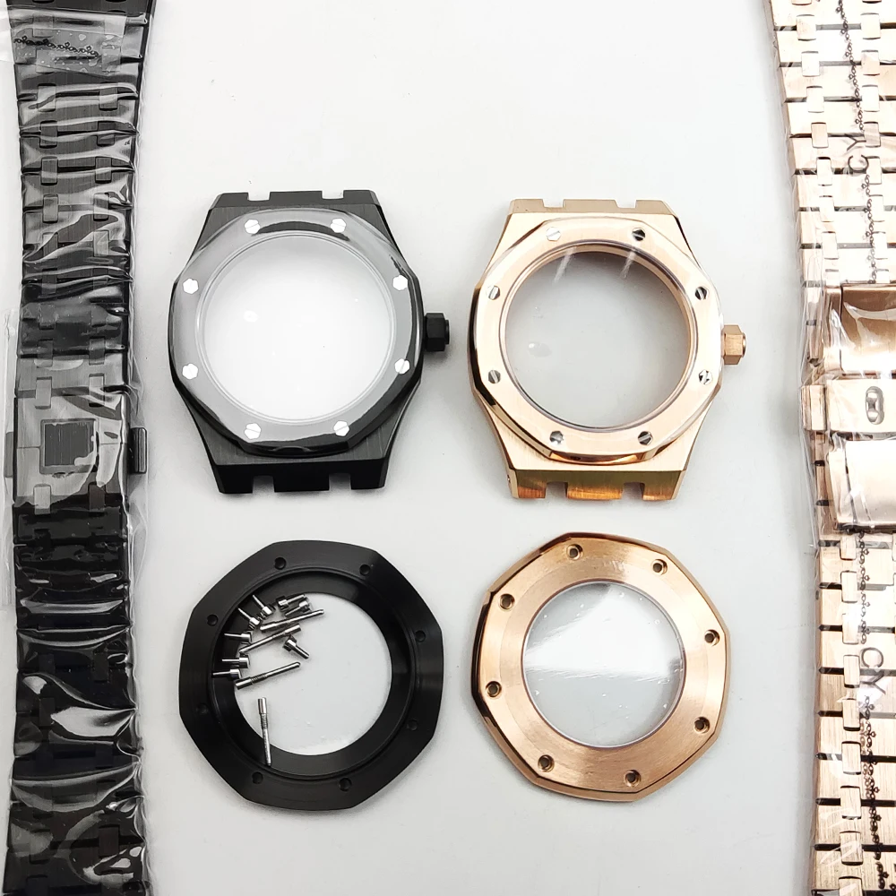 42mm 5ATM A P Watch Case kit sapphire Crystal  Suitable For 31.8mm/28.5mm Dial Fit NH35/NH36 Movement Watch Accessories