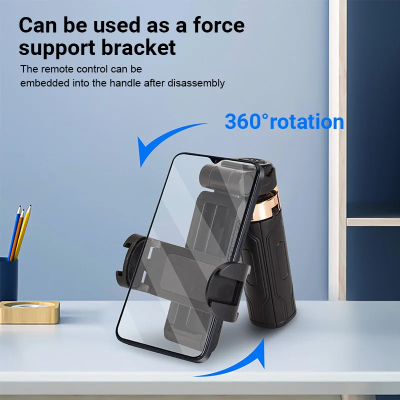 Handheld Selfie Stick Quadripod Stand Mini Portable Foldable Phone Holder with BT Remote for iPhone Smartphone