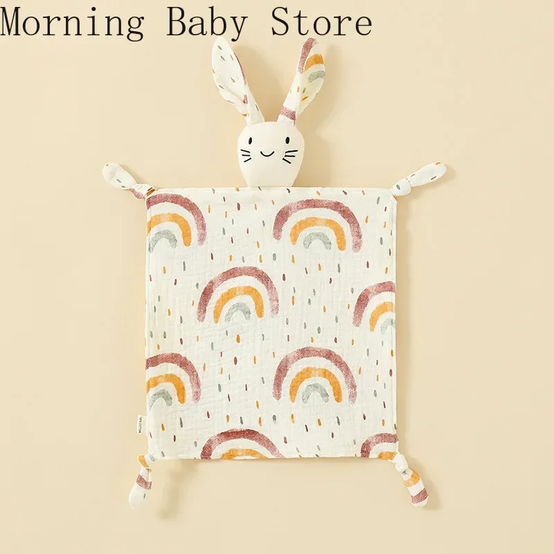 Cartoon Printing Soothing Towel Baby Blanket Cotton Gauze Baby Infant Sleeping Doll Saliva Towel Toddler Toys Babies Items 4