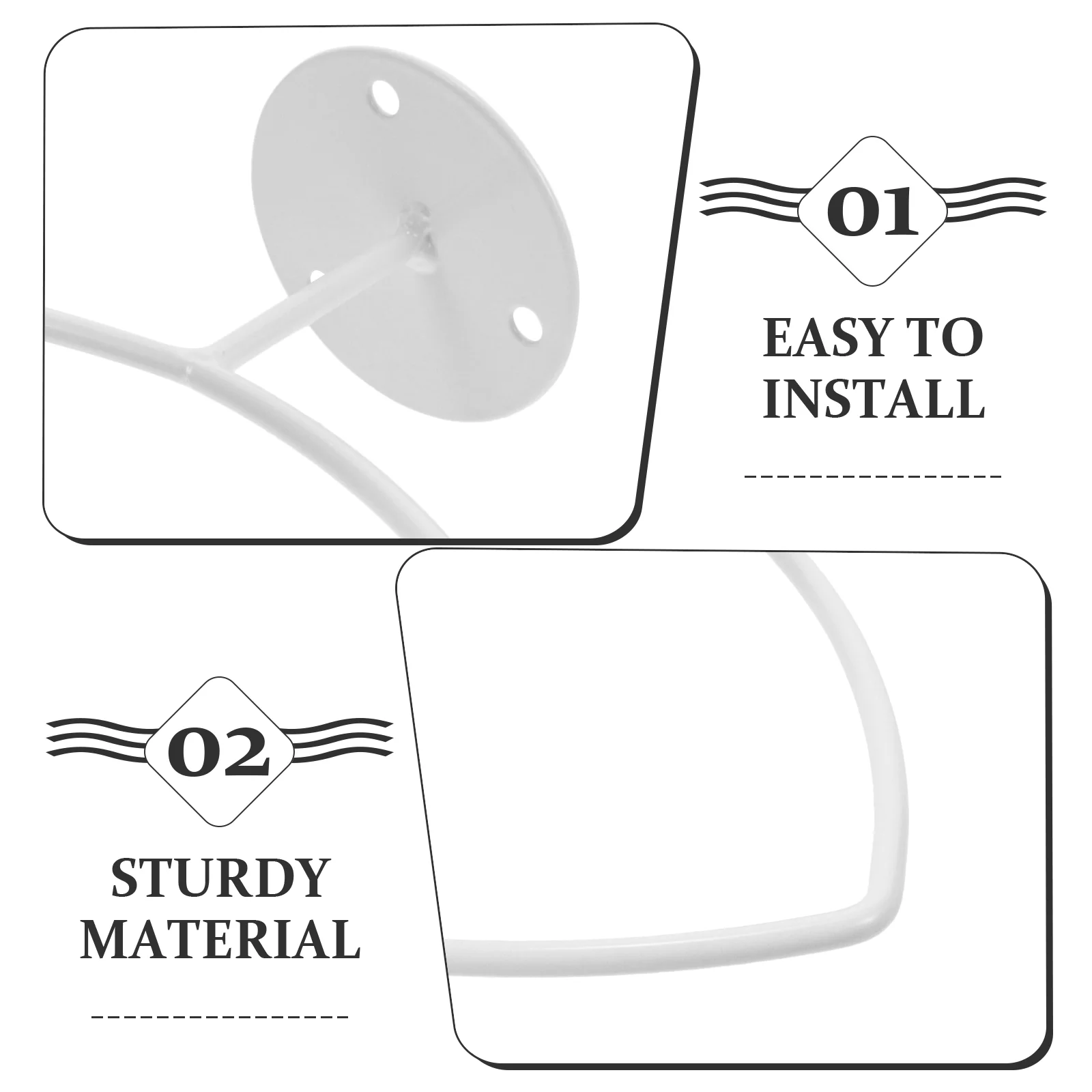 Wall Mountable Sports Rack for Rugby Football Basketball Storage Display White Iron Holder Home Bedroom Living Room Mall