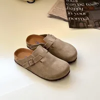 TUGGY [Genuine Leather Boken Slippers] New Soft Bottom Boken Slippers for Men and Women, Outerwear Boken Half Drag - Image 4