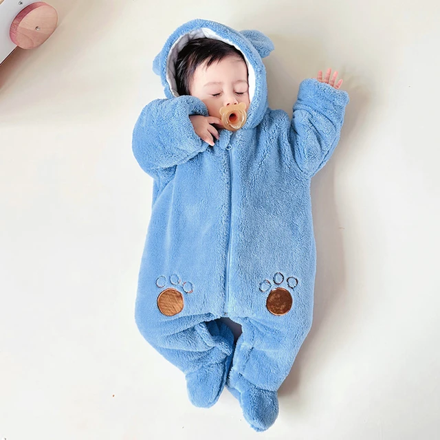 Cozy Rabbit Ear Winter Romper Onesie For Newborn Boys Fleece Jumpsuit And  Snowsuit For Snowy Weather Cute Infant Clothing And Grisl Clothes 210309  From Jiao09, $11.46 | DHgate.Com