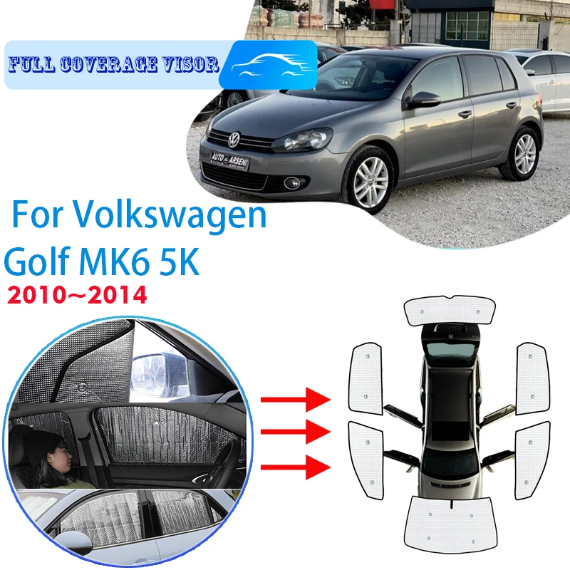 Full Covers Sunshade For Volkswagen Golf MK6 VW Golf 6 5K 20102014 Car