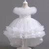 Shiny Toddler Little Girls Ruffled High-Low Wedding Flower Girl Birthday Party Graduation Ceremony Pageant Holiday Easter Dress 6
