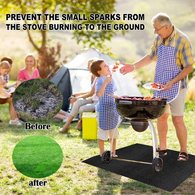 Grill Szőnyeg Vízálló Tartós Bbq Padló Splash Szőnyegű Újrafelhasználható Tűzszőnyeg Kültéri Hőálló - Image 4