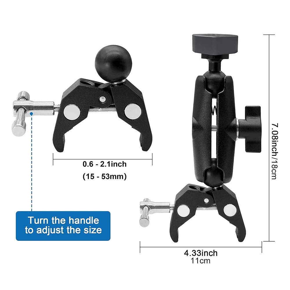 Starlink Mini Mount - Universal Pole Clamp For RV Roof Rack, Yachts & Balcony (Fits 0.63-2.36 Inch Pipes)