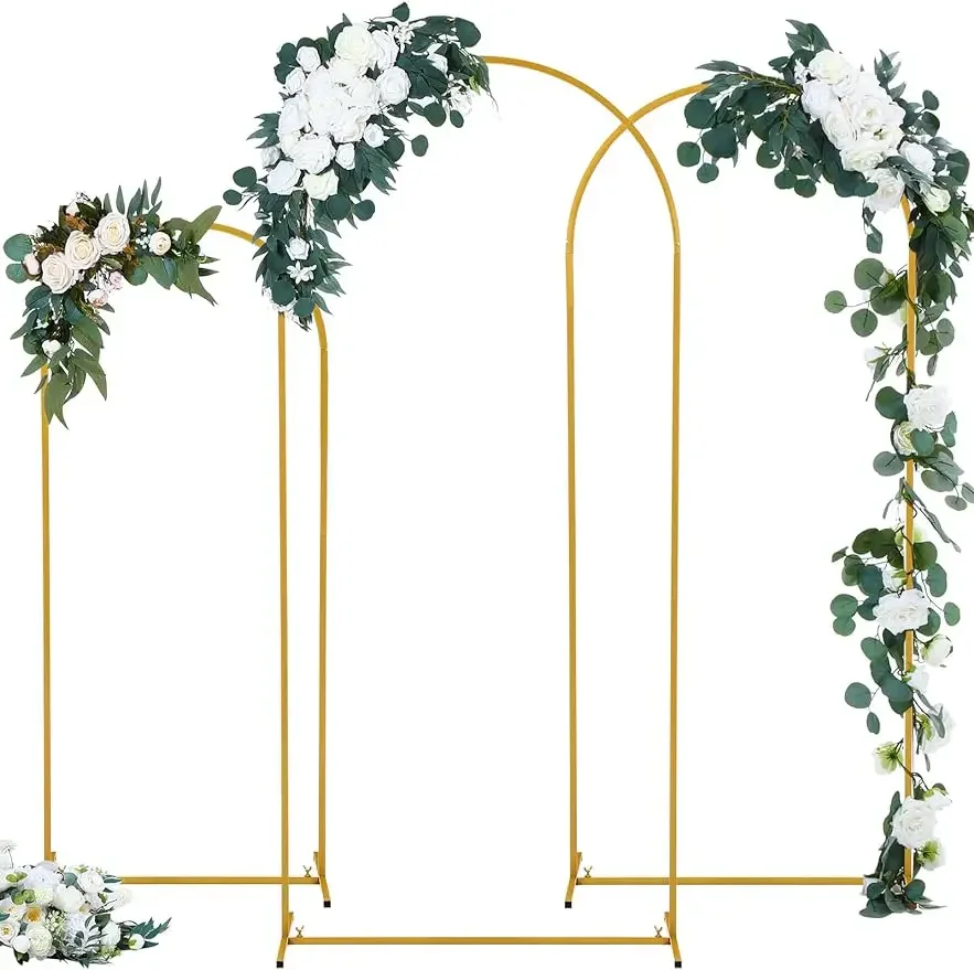 

Wedding Metal Arch Backdrop Stand Gold Metal Wedding Arch Frame Backdrop Graduation Anniversary Birthday Party decoration