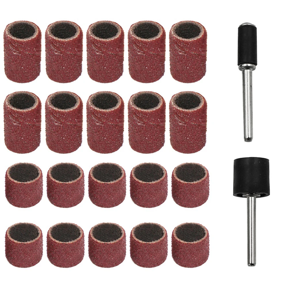 Sanding Kits Extension Rod Sanding Ring Mandrels Drum Kit 22Pcs Set Rotary Tool Workshop Equipment