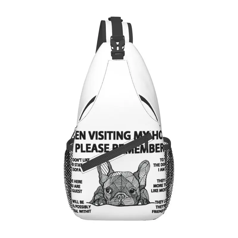 

Fashion French Bulldog Crossbody Sling Backpack Men Frenchie Dog Shoulder Chest Bags for Travel Cycling