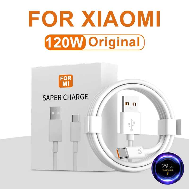 Cavo USB C 3 Metri 6A 120W Turbo Charge Per Xiaomi - Ricarica Veloce Per 11T Pro, 12T, 13T Pro, Redmi Note 13/12/11, POCO - 2