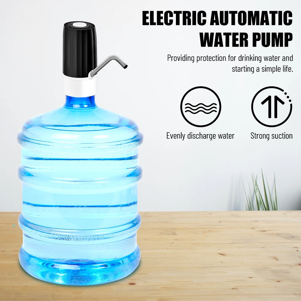 Automatic Electric Water Pump Gallon Water Dispenser with Switch and USB Cable Noise-Free Bottle Pump for Home Outdoor