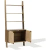 71" Tall Bookshelf, 4 Ladder Shelves Etagere Bookcase with 2-Door Cabinet Storage,Large Bookshelf Organizer, 5