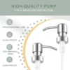 Leeseph Soap Dispenser Pump Head, 304 Stainless Steel Brushed Finish Pump Head 2.5cm Neck Size, Replacement for Kitchen Bathroom 4
