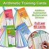 60 Pcs Mathematical Training Cards Maths Table for Kids Self Check Classroom Home Learning Aids Teacher Teaching Aids Montessori 1