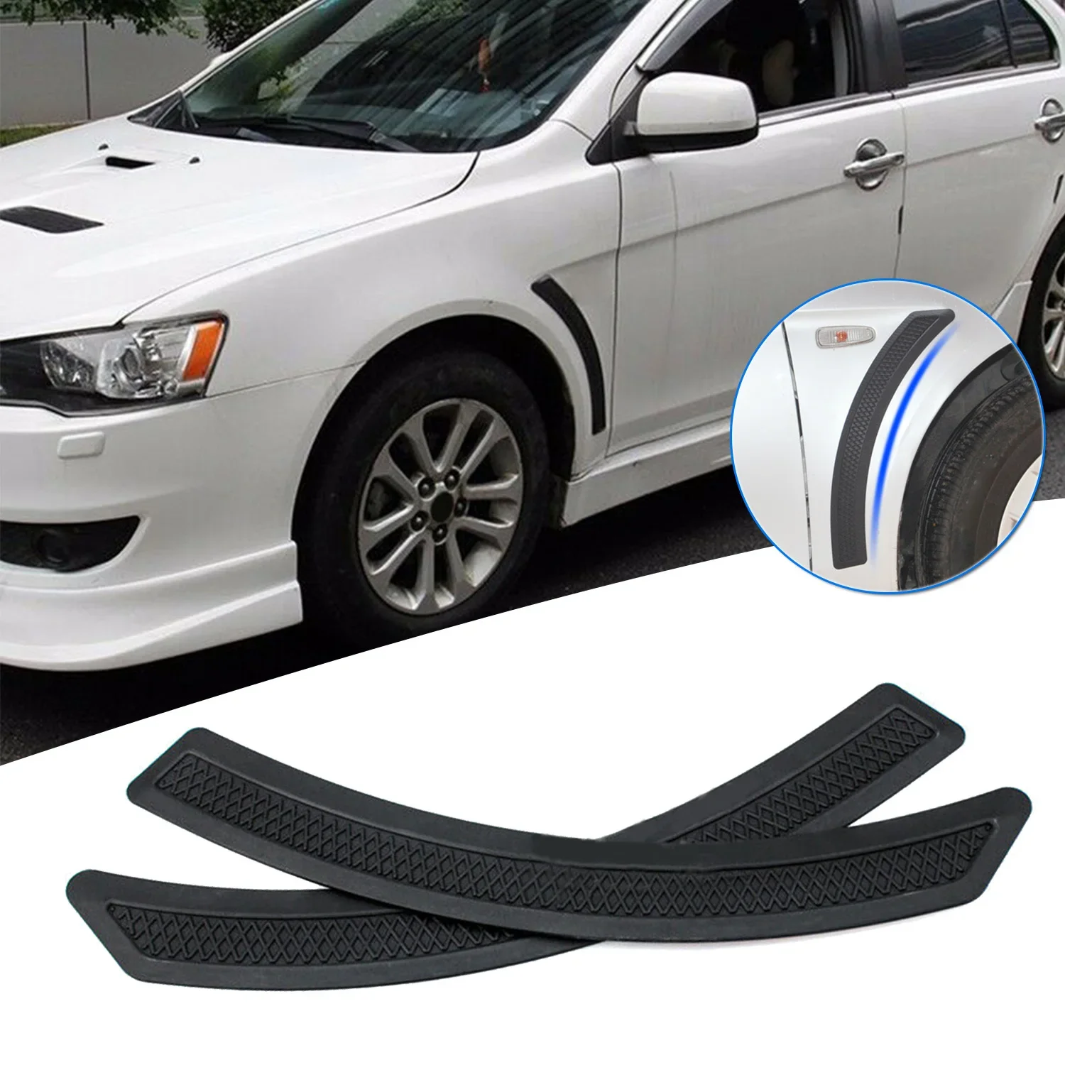 2pcs Car Door Fender Vent Sticker Exterior Decals Accessories For Mitsubishi Lancer EVO 2008-2015 Spoiler External Spare Parts