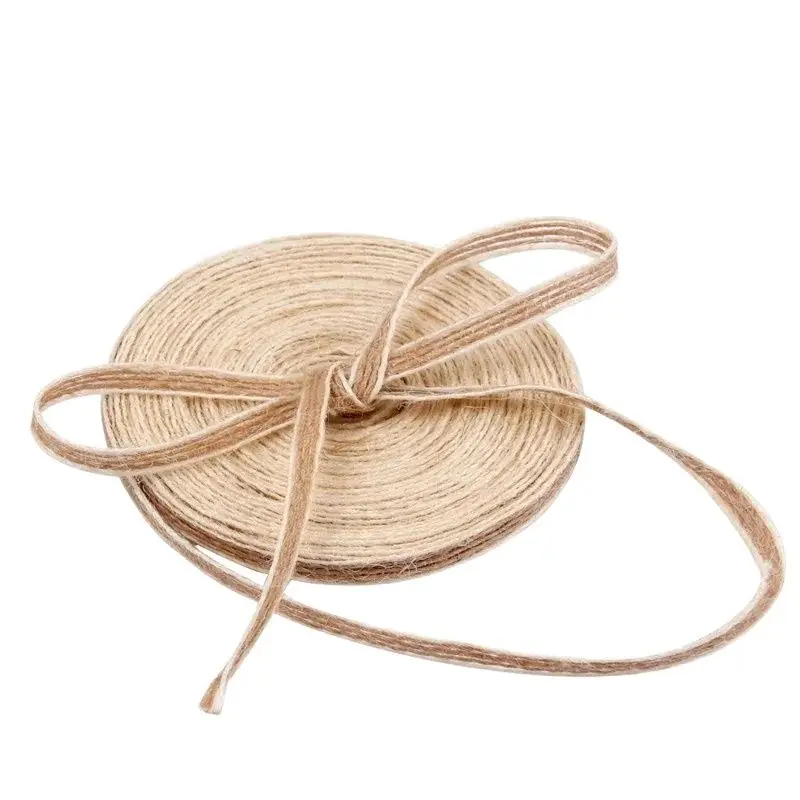 Nastro Di Canapa Di Lino Frigg Linea Bianca Nastro Di Canapa Corda Di Canapa Fine Rotolo Di Nastro Di Linea Bianca Accessori Per La Decorazione Della 