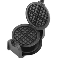 Stainless Steel Rotary Waffle Maker with Flip Handle Evenly Cooked Belgian Waffles Indicator Lights Compact Design Nonstick 2