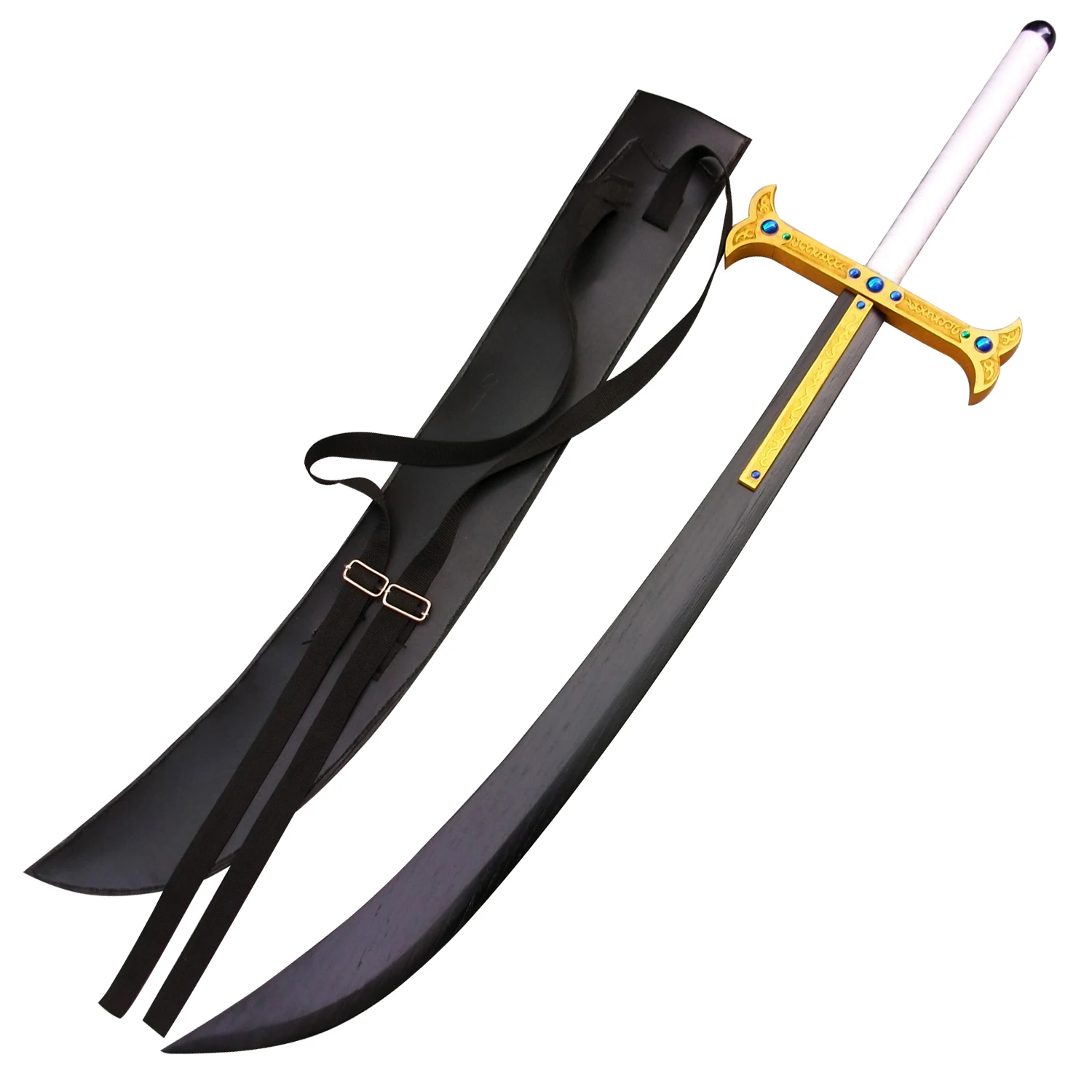 24cm Night Dracule Mihawk OP One Metal Blade Black Sword Piece