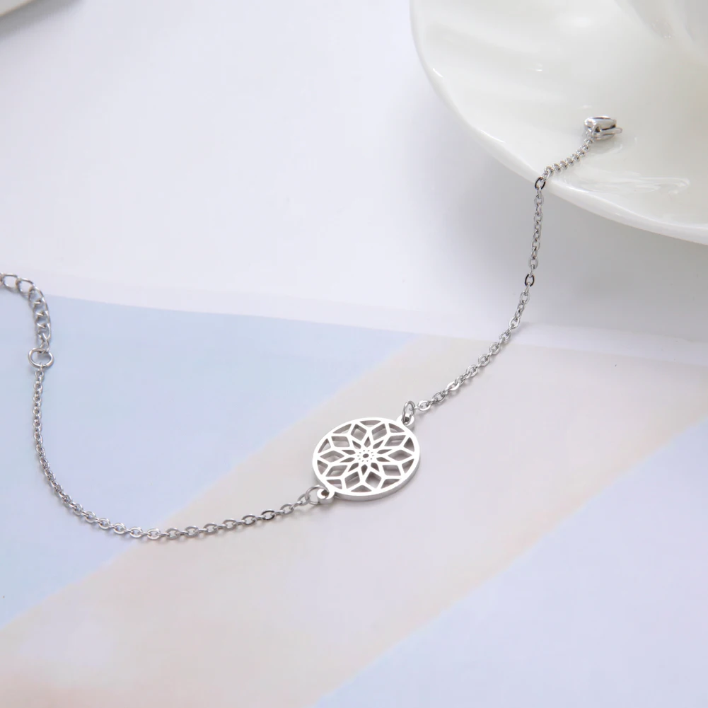 Seed Of Life Sterling Silver Pendant - Sacred Geometry Jewelry - 1 Inch Diameter - View #14