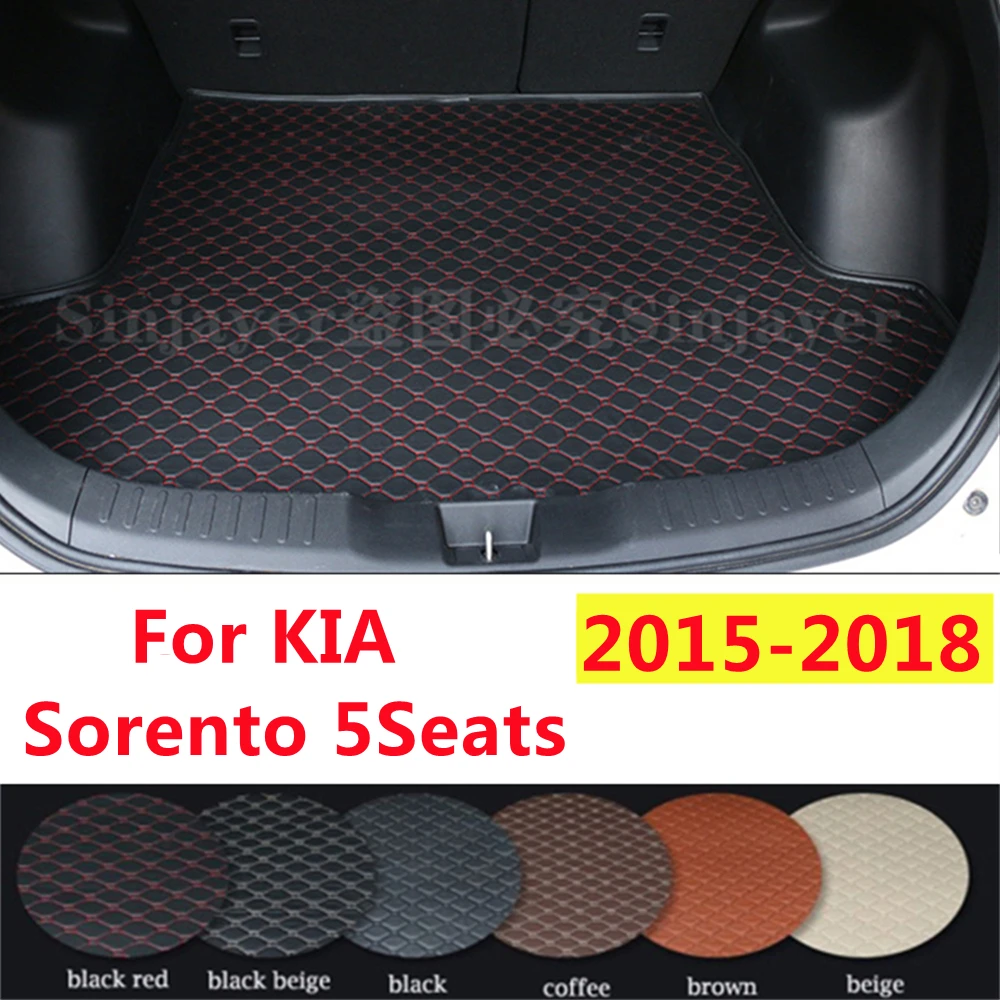 

Коврик SJ для багажника автомобиля, подходит для KIA Sorento, 5 мест, 2018, 2017, 16-2015, автомобильный багажник, лоток для груза, коврик, защитные аксессуары