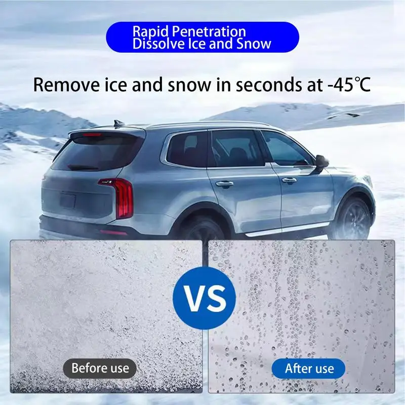 Car Deicer Spray 500ml Effecient Deicer Spray For Car Effective Defroster Fast Acting Supplies For Winter Cold
