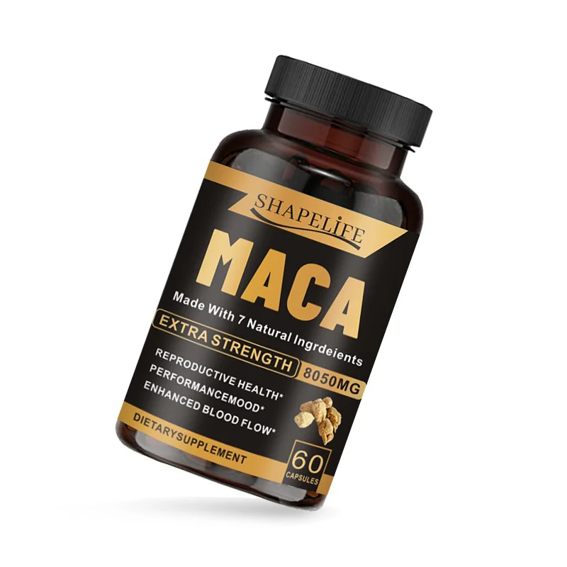 Black Maca Booster for Men & Women Relieve Fatigue, Increase Size, Improve Endurance Natural Maca Pills 60 Capsules