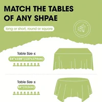 Disposable Table Cloth for Retangle Table Decorative Plastic Tablecloth for Parties Picnics Camping Waterproof Stain-Resistant 2