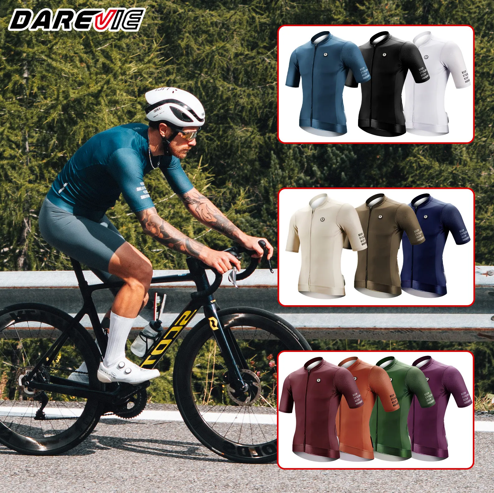 Unisex SPF 50+ Pro Cycling Jersey - Slim Fit, High Quality, Fashionable Bike Shirt