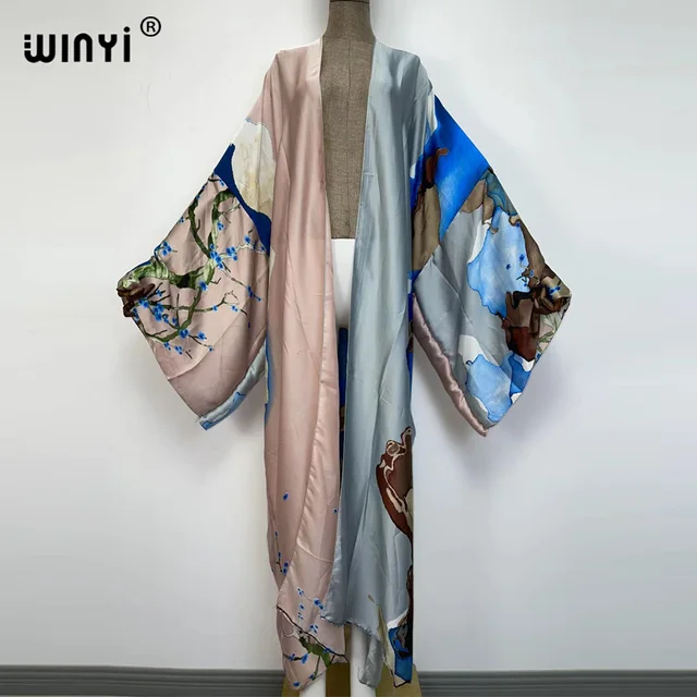 Europe WINYI new tunic bikini sweet lady pink boho Cardigan stitch Cocktail sexcy Boho Maxi Holiday Batwing Sleeve KIMONO mujer 14
