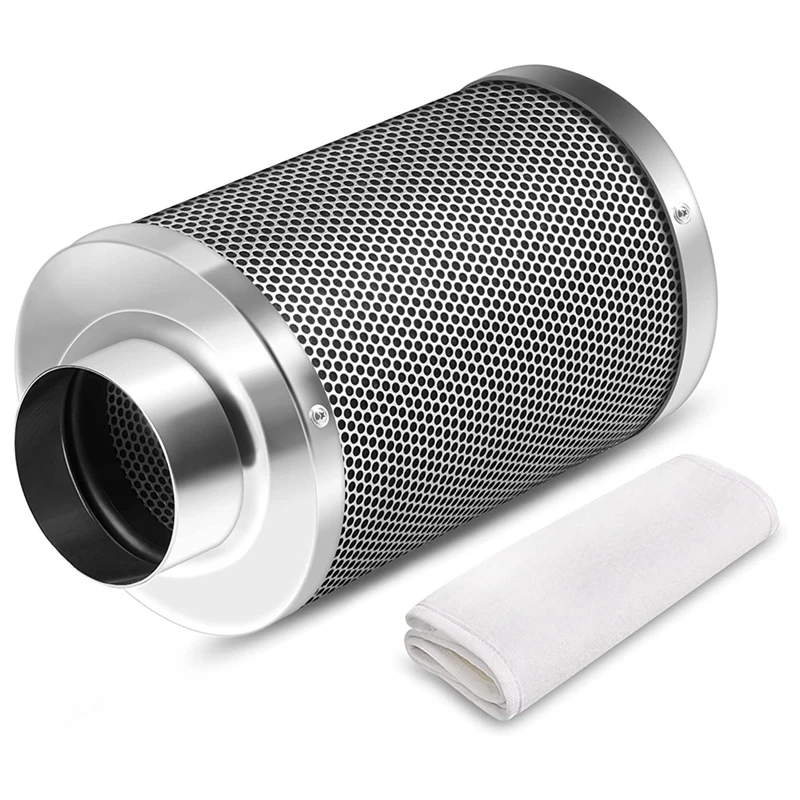 4 Inch Air Carbon Filter Odor Control Reversible Flange Pre-Filter Included Smelliness Scrubber Parts Kit For Grow Tent Rooms air carbon filter