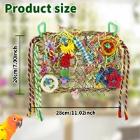 Bird Toys Handmade Bird Foraging Toys Fun Parakeet Toys Portable Parakeet Foraging Toy Parrot Chewing Toy Bird Parrot Toy 1x7.9 2