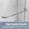 Bathtub Shower Door 60" W x 62" H Semi-Frameless Double Sliding Design Shower Tub Door 1/4" Clear Glass Panel, Chrome Finish 6