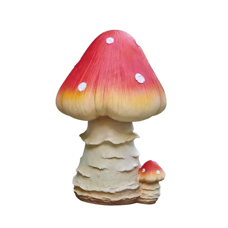 

Статуя грибов для сада, миниатюрная милая фигурка грибов, ландшафтный декор, для внутреннего дворика, газона, двора, улицы, сада