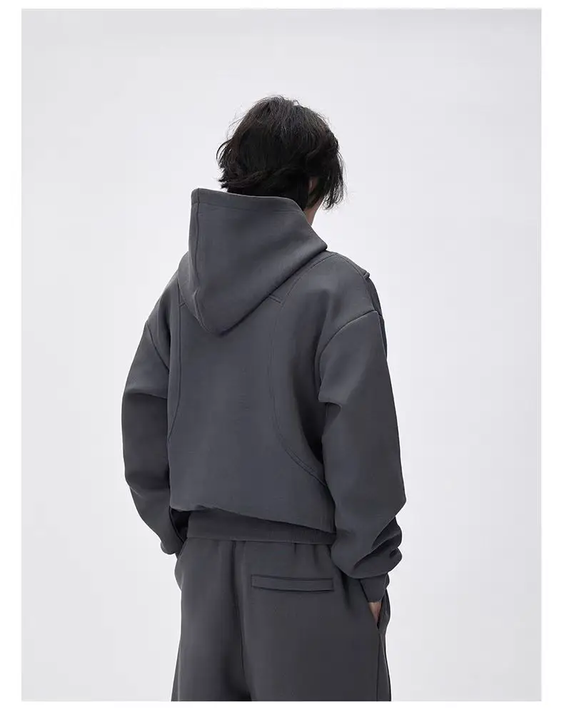 C  Loose leaf cutting hoodie space cotton polyester material embroidery logo casual minimalist cleanfit -