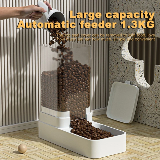 Automatic Cat Feeder & Water Dispenser with Gravity Food Storage Container for Cats and Dogs 2