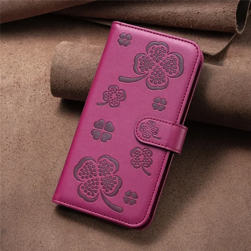 Lucky Grass 3D Wallet Flip Case Cover with Card Holder