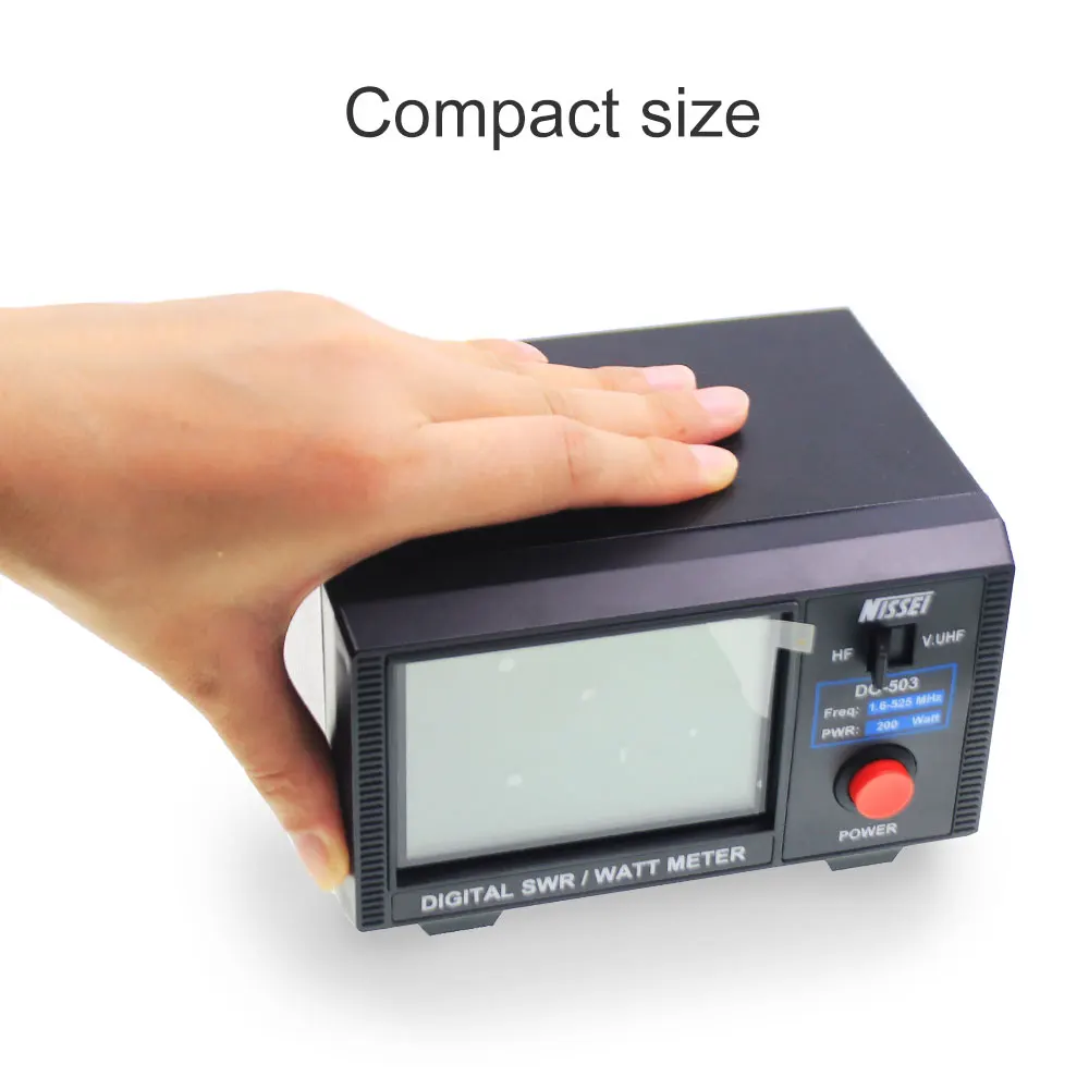 DG-503MAX Nissei Digital SWR/WATT Meter HF VHF UHF Meter 1.6-60MHz/125-525MHz DMR (TDMA)/AM/SSB Measurer Analyze HF Transceiver