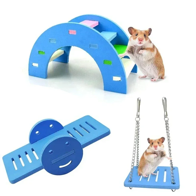 Giocattoli Per Criceti Per Animali Domestici Ponte Arcobaleno In Legno Altalena Altalena Giocattoli Piccola Attività Animale Arrampicata Giocattolo Ac
