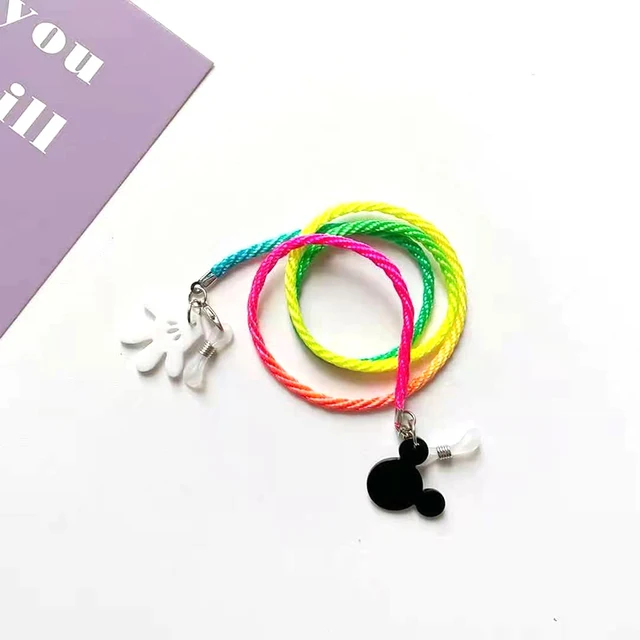 Face Mask Chain For Children Funny Cotton Glasses Lanyard Necklace Hangs Mouse Eyewear Chain Sunglasses Cord Jewelry Accessories Multicolor 01