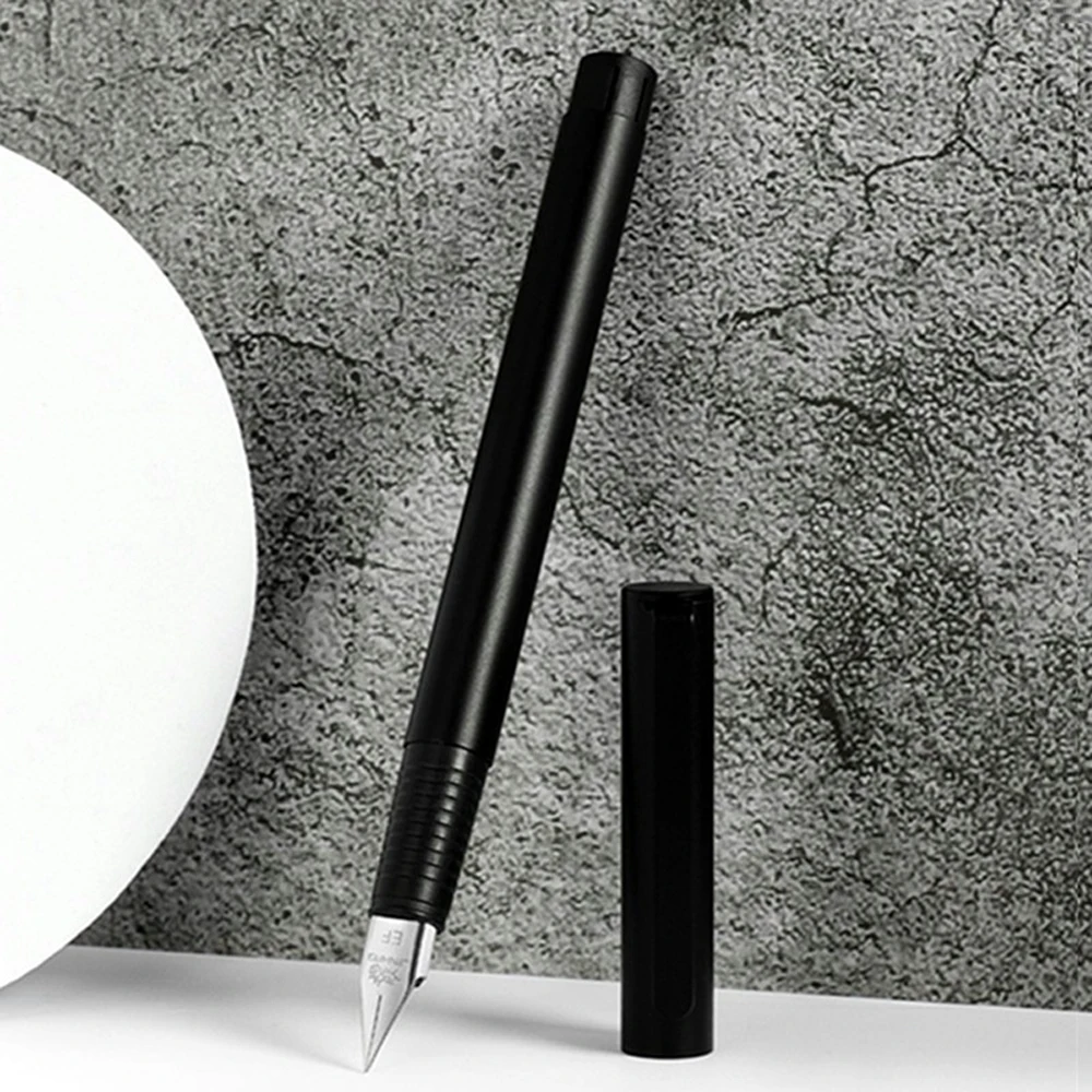 3PCS Jinhao 65 Fountain Pen EF F Nib with Converter Metal Matte Black Writing INK Pen school office student stationery supplies 3