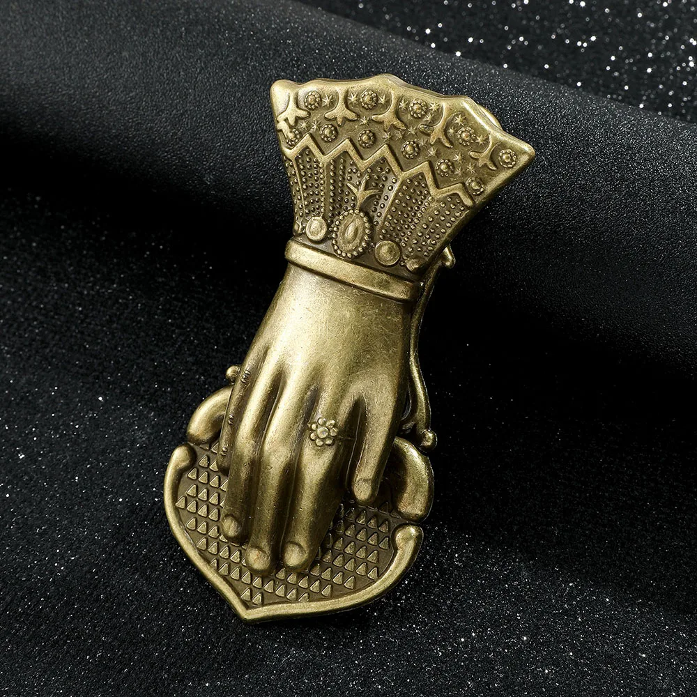 Noble Women's Handheld Vintage Hand Bookmark Holder 1pc For Girls Men Plated Sleeve Swing Clip Office Supplies for Writers