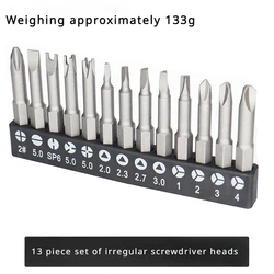 13-Piece Specialty Screwdriver Bit Set with Unique Shapes - Versatile Tool Kit (13pcs)