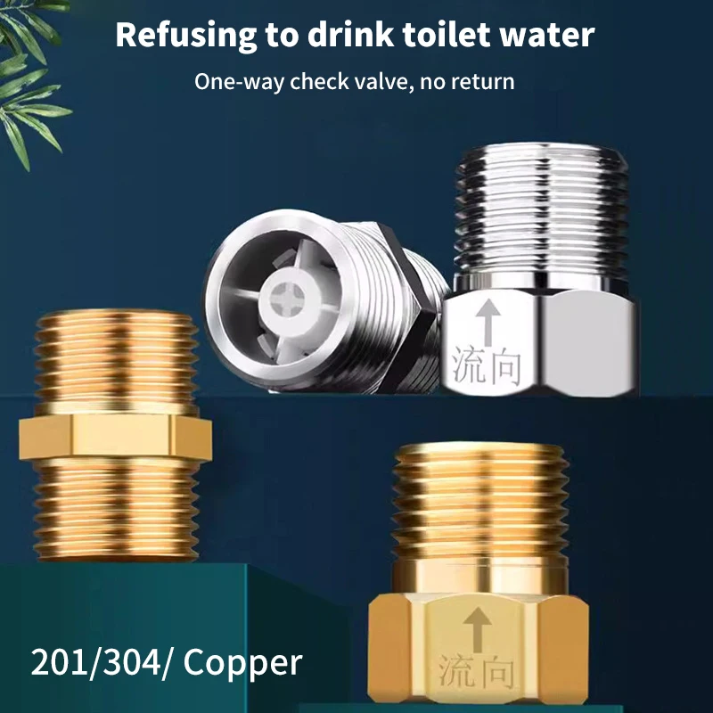 Male Female Check Valve One Way Non-return Valve Water Heater Toilet Water Pipes check valve