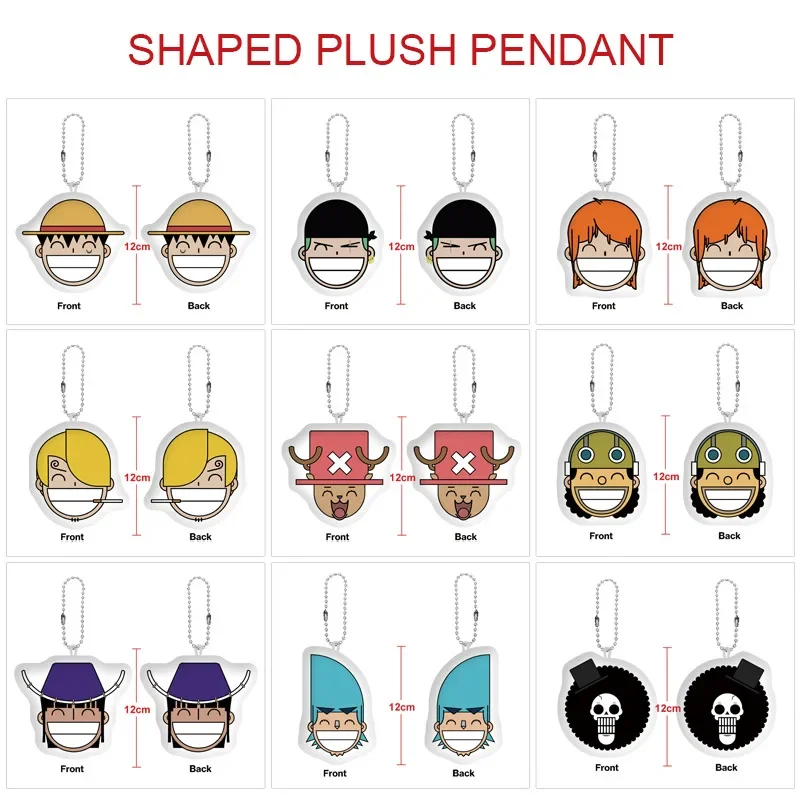 

Cartoon Plush Toy One Piece Luffy Zoro Nami Usopp Anime Peripheral Student Couple Fashion Creative Doll Pendant Keychain Gift