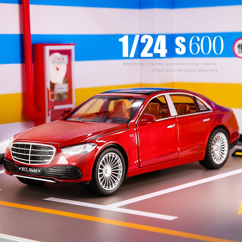 Модель автомобиля Maybach S600 из сплава с высокой симуляцией 1/24 Литые металлические