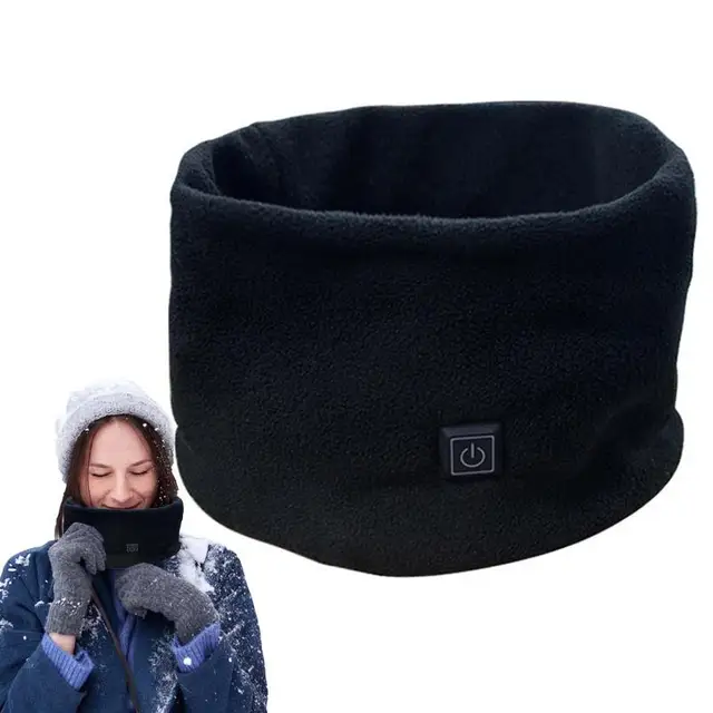 Usb Heating Scarf Neck Unisex Solid 3 Speed Fleece Bib Scarf Winter Snood Scarves Outdoor Keep Warm Scarf Ring New Fashion 4