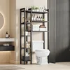 Over The Toilet Storage , Mass-Storage Side Storage Open Rack, Freestanding Bathroom Organizer Space Saver, 3